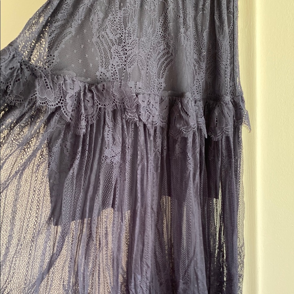 Self-Portrait Navy Strapless Lace Dress - Picture 7 of 10